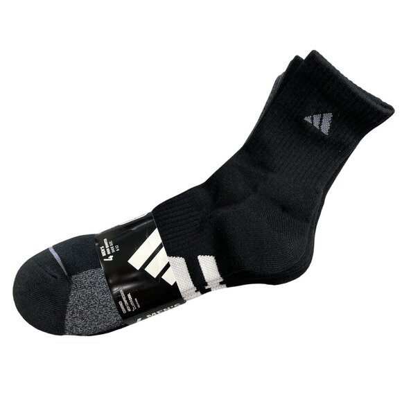 NEW Adidas Men's Size 6-12 High Quarter ClimaCool Socks 4-Pack Cushioned - Picture 1 of 5
